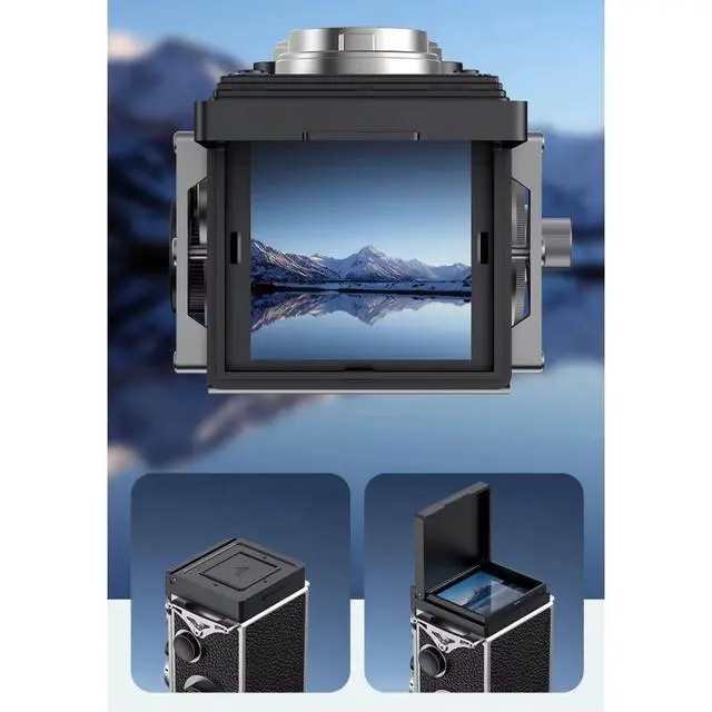Alt view image 6 of 7 - Aries RetroSnap Mini 1080P Digital Camera - Vintage Twin-Lens Style (Green)