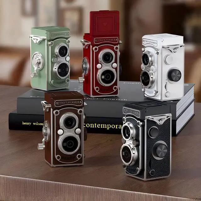 Alt view image 2 of 7 - Aries RetroSnap Mini 1080P Digital Camera - Vintage Twin-Lens Style (Green)