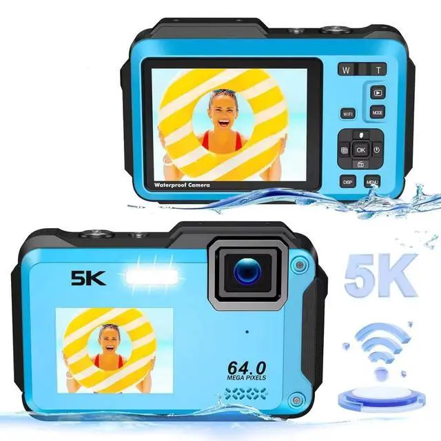 Alt view image 3 of 7 - Aries SplashCam Pro Waterproof Digital Camera (Blue) #SPLASHCAM-BL