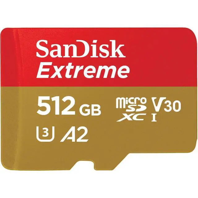 Alt view image 3 of 5 - SanDisk Extreme 512GB UHS-I U3 microSDXC Memory Card Bundle #SDSQXH9512GGZ6MAA