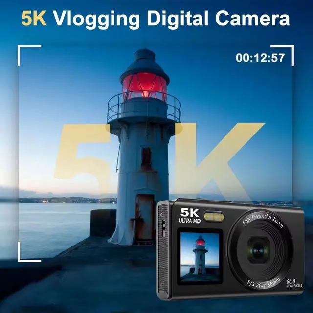 Alt view image 7 of 7 - Aries SnapVlog 5K WiFi Digital Camera (Pink) #SNAPVLOG-P