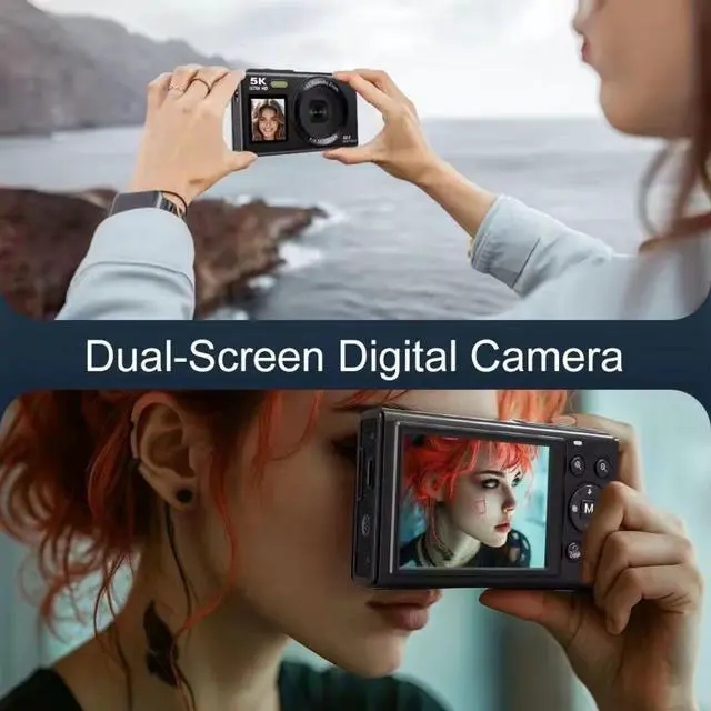 Alt view image 3 of 7 - Aries SnapVlog 5K WiFi Digital Camera (Pink) #SNAPVLOG-P