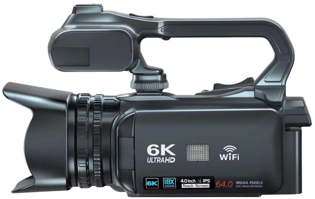Alt view image 2 of 6 - Aries CineView 6K Ultra HD Camcorder - 3" Flip Screen, WiFi, 18X Zoom #CINEVIEW