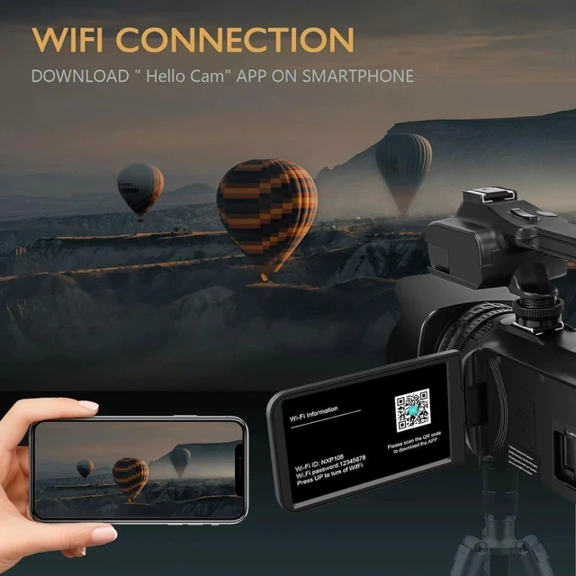 Alt view image 5 of 6 - Aries CineView 6K Ultra HD Camcorder - 3" Flip Screen, WiFi, 18X Zoom #CINEVIEW