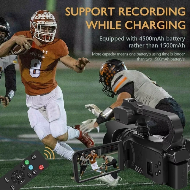 Alt view image 4 of 6 - Aries CineView 6K Ultra HD Camcorder - 3" Flip Screen, WiFi, 18X Zoom #CINEVIEW