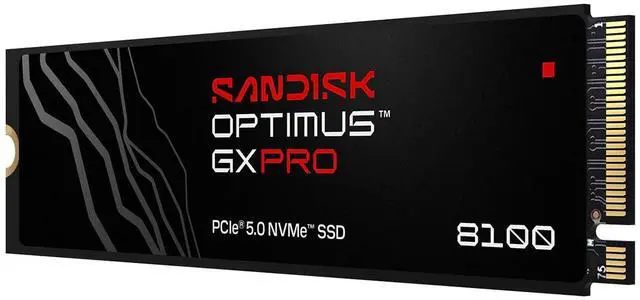Alt view image 2 of 3 - SanDisk Optimus GX PRO 8100 M.2 2280-S3-M 2TB PCI-Express 5.0 x4 3D NAND TLC Internal Solid State Drive (SSD) SDSP82200TAN-000E0
