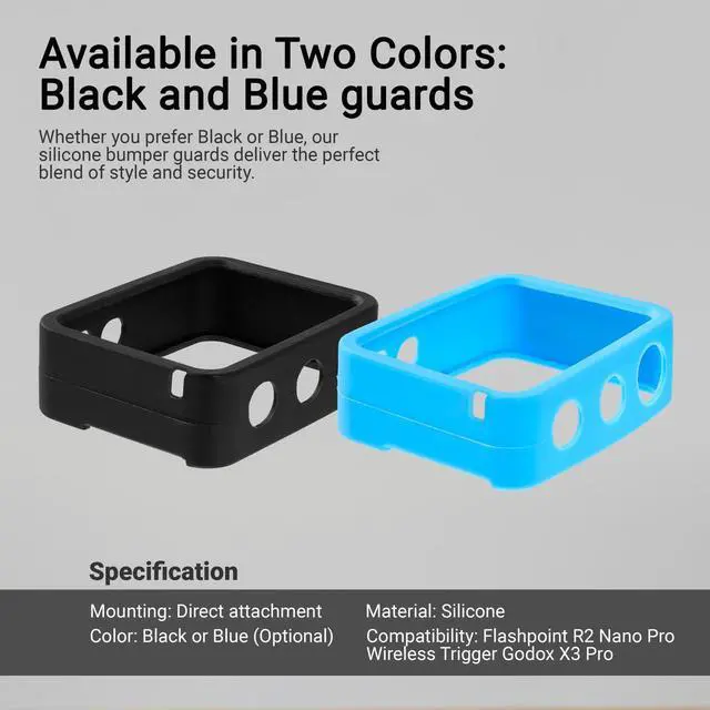 Alt view image 7 of 7 - Flashpoint Bumper Guard for R2 Nano Pro Trigger (Godox X3 Pro) Black #X3P-S-B