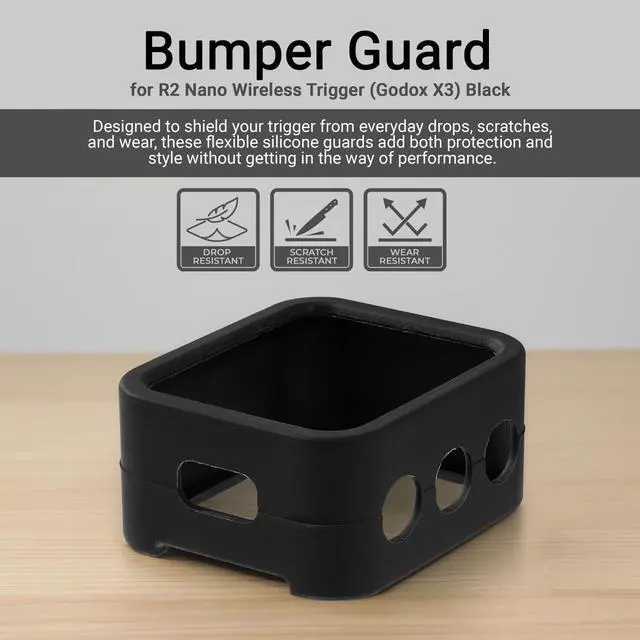 Alt view image 2 of 7 - Flashpoint Bumper Guard for R2 Nano Wireless Trigger (Godox X3) Black #X3-S-B