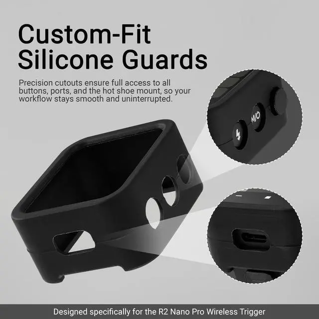 Alt view image 7 of 7 - Flashpoint Bumper Guard for R2 Nano Wireless Trigger (Godox X3) Black #X3-S-B