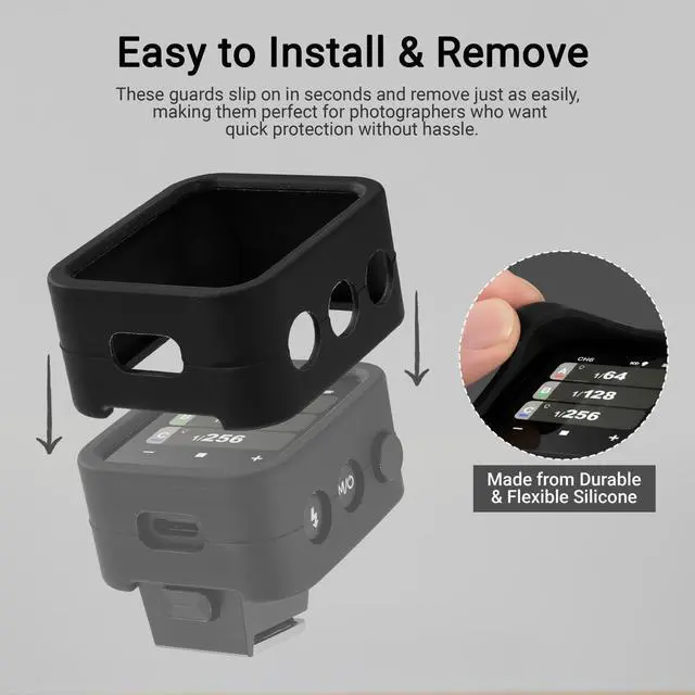 Alt view image 6 of 7 - Flashpoint Bumper Guard for R2 Nano Wireless Trigger (Godox X3) Black #X3-S-B