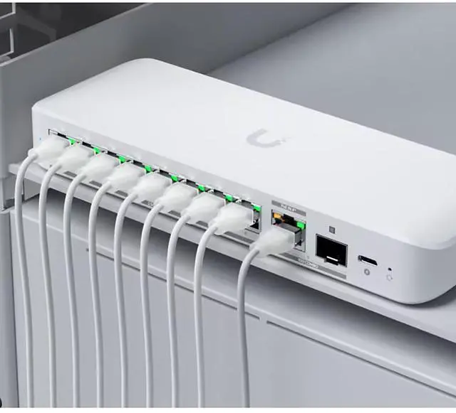 Alt view image 12 of 13 - Ubiquiti Flex 2.5G, 8-Port Switch (USW-Flex-2.5G-8)