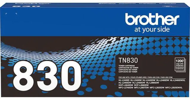 Alt view image 14 of 14 - Brother TN830 Toner Cartridge Standard Yield Black