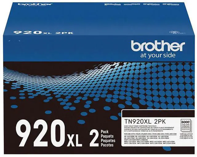 Alt view image 14 of 14 - Brother Genuine TN920XL2PK High-yield Toner Cartridge Twin Pack