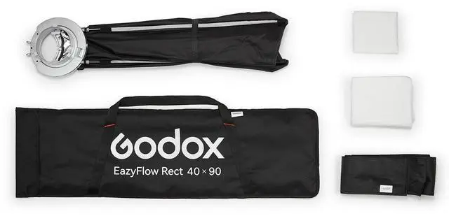 Alt view image 2 of 7 - Godox EazyFlow Foldable Bowens Mount Rectangular Softbox (15.7" 35.4")