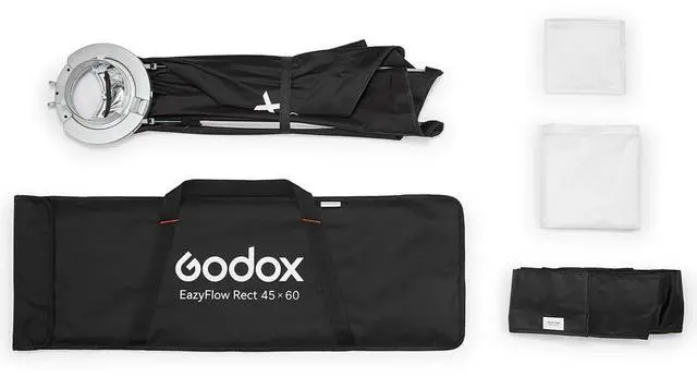 Alt view image 2 of 7 - Godox EazyFlow Foldable Bowens Mount Rectangular Softbox (17.7" x 23.6")