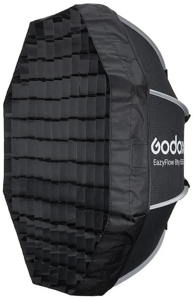 Alt view image 6 of 7 - Godox EazyFlow Foldable Bowens Mount Beauty Dish 25.6" (Black & White)