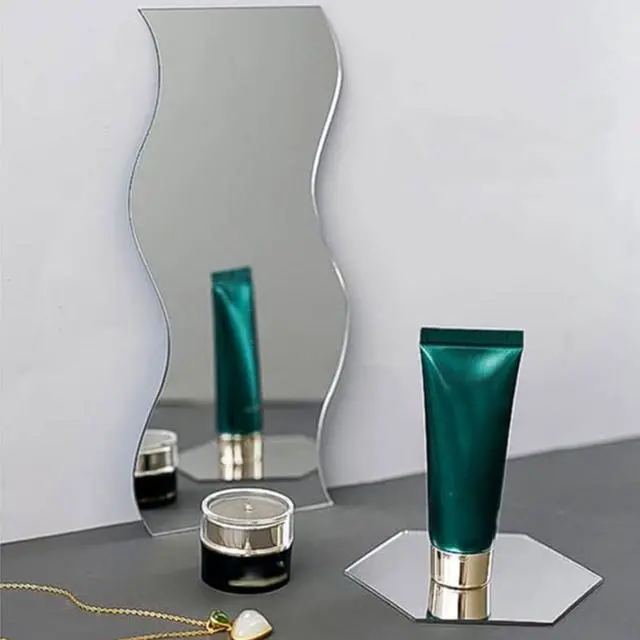 Alt view image 6 of 7 - Glow Acrylic Mirror Reflective Display Set, 11PC Photo Background Props (Gold)