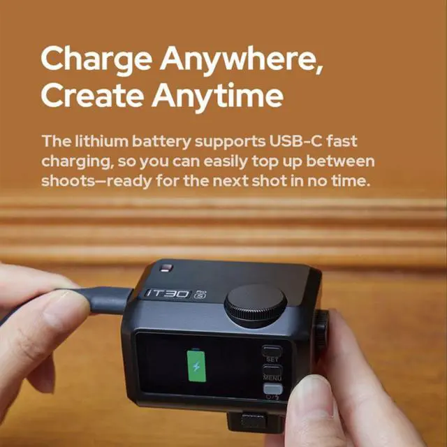 Alt view image 5 of 7 - Flashpoint iT30Pro R2 TTL Portable iFlash for Leica (Black), Godox iT30Pro L
