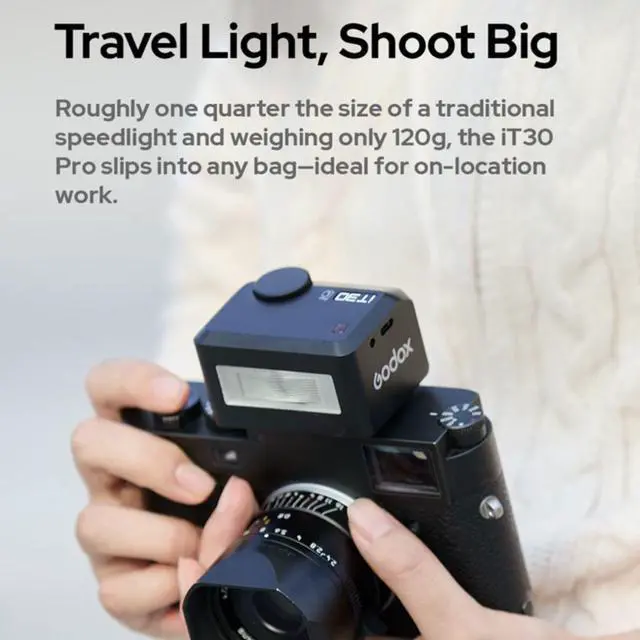 Alt view image 7 of 7 - Flashpoint iT30Pro R2 TTL Portable iFlash for Leica (Black), Godox iT30Pro L