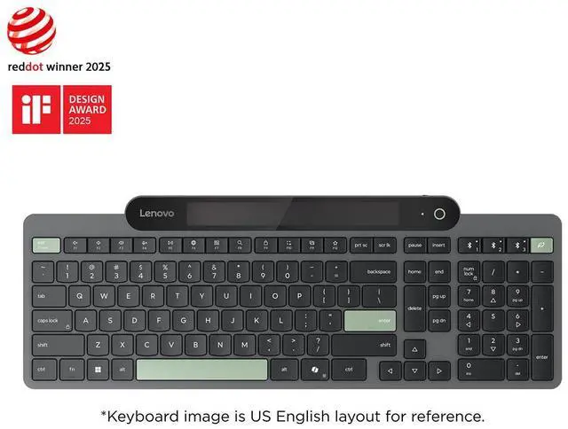 Alt view image 18 of 20 - Lenovo Self-Charging Bluetooth Keyboard - US English
