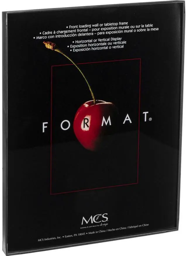 Main image of MCS Plastic Format Frame for 9x12" Photograph, Black #12604R