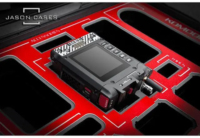 Alt view image 4 of 7 - Jason Cases Waterproof Wheeled Hard Case w/Foam for RED KOMODO-X Camera, Black