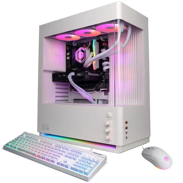 Alt view image 7 of 7 - CyberPowerPC Gamer Supreme,R7 9850X3D, 32GB, 1TB SSD,RTX 5060 Ti, W11H, White