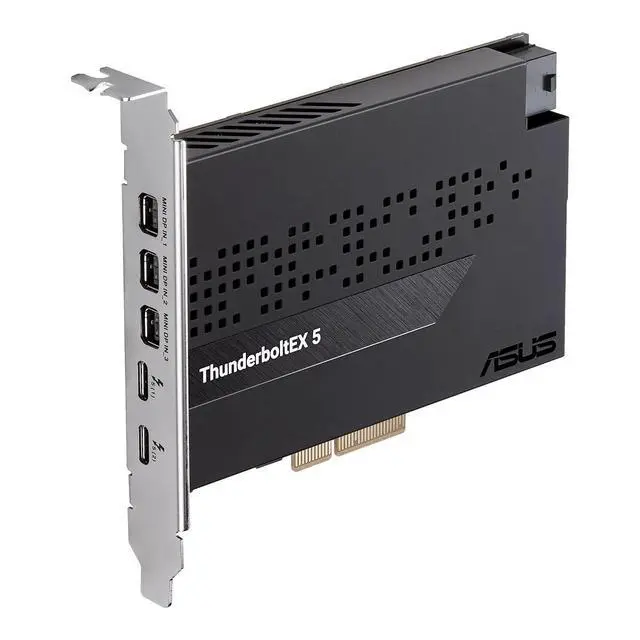 Alt view image 9 of 15 - Asus ThunderboltEX 5 PCI Express 4.0 x4 15 GB/s Desktop Keyboard Mouse Monitor Plug-in Card 3 USB Port 1 Thunderbolt Port 1 USB 2.0 Port PC THUNDERBOLTEX5