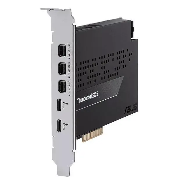 Alt view image 12 of 15 - Asus ThunderboltEX 5 PCI Express 4.0 x4 15 GB/s Desktop Keyboard Mouse Monitor Plug-in Card 3 USB Port 1 Thunderbolt Port 1 USB 2.0 Port PC THUNDERBOLTEX5