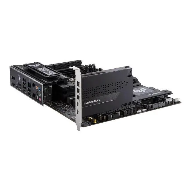 Alt view image 13 of 15 - Asus ThunderboltEX 5 PCI Express 4.0 x4 15 GB/s Desktop Keyboard Mouse Monitor Plug-in Card 3 USB Port 1 Thunderbolt Port 1 USB 2.0 Port PC THUNDERBOLTEX5