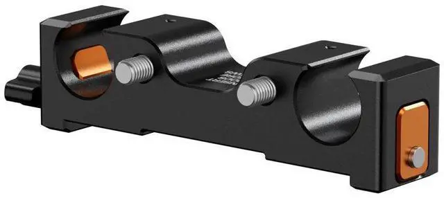 Main image of Bright Tangerine Rear Rod Bracket for 15mm LWS LeftField Mini Baseplate, Black