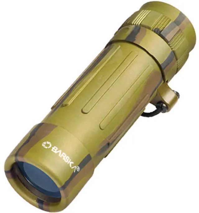 Main image of Barska 10x25 Lucid View Weather Resistant Monocular, Camo #AA10195