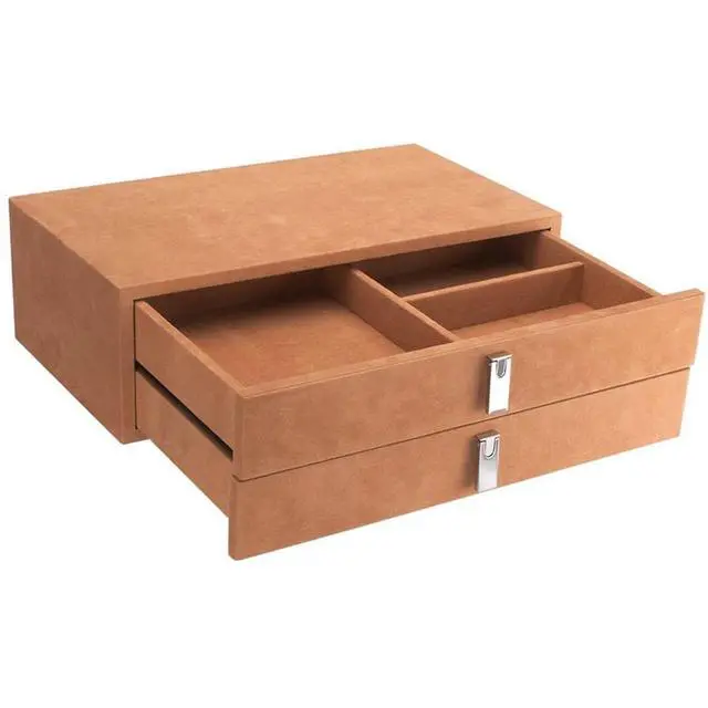 Alt view image 2 of 3 - Barska Suede-Lined Jewelry Storage Drawer Set, Tan #AF13318