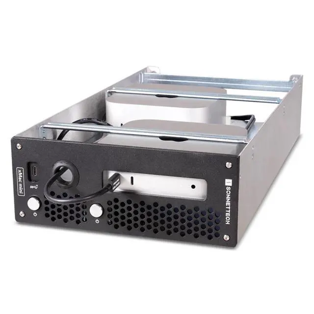 Alt view image 2 of 7 - Sonnet 2U Rackmount Enclosure System for xMac Mini 2024+ & Echo II DV T5 Module