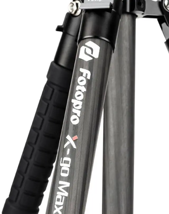 Alt view image 4 of 7 - FotoPro X-go Max E 2 4-Section Carbon Fiber Tripod with Ball Head, Black