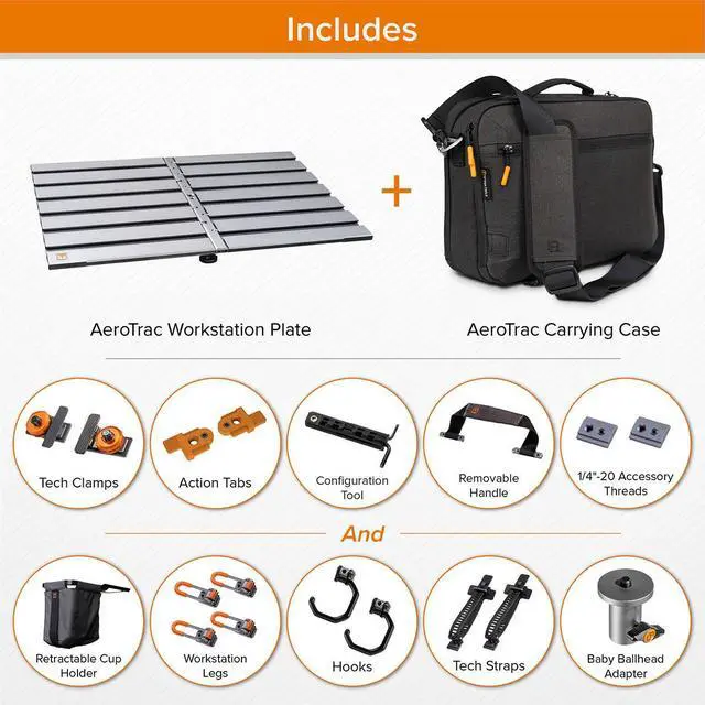Alt view image 6 of 7 - Tether Tools AeroTrac Workstation Foldable Pro Kit #ATWS-PROKIT