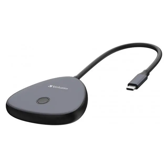 Alt view image 2 of 7 - Verbatim WDA-02 Share My Screen 4K USB-C Wireless Display Adapter with Hub