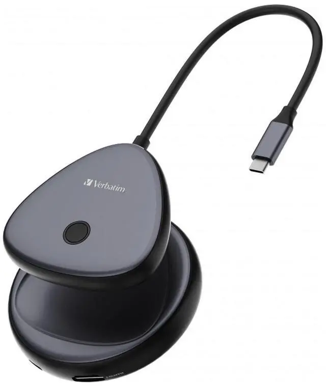Main image of Verbatim WDA-02 Share My Screen 4K USB-C Wireless Display Adapter with Hub