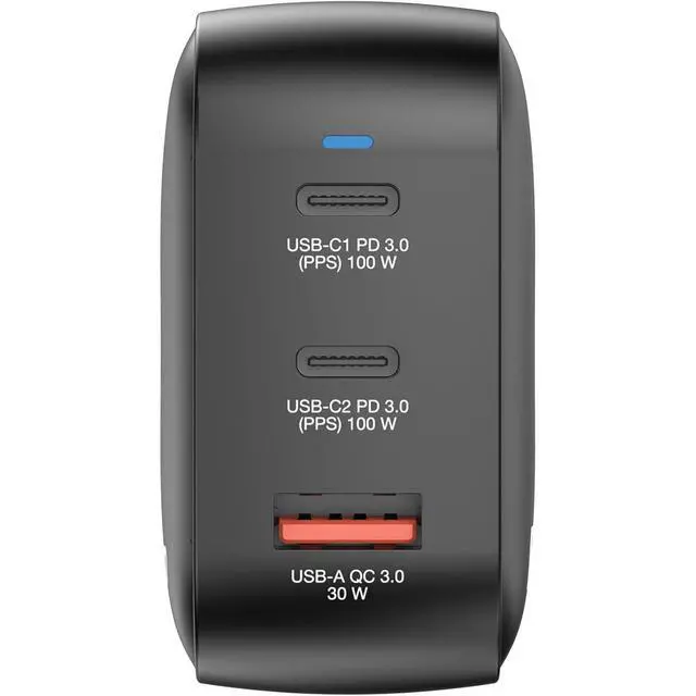 Alt view image 4 of 7 - Verbatim 100W 3-Port USB Mini GaN Wall Charger #32230