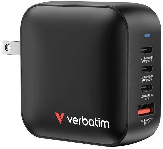 Alt view image 2 of 8 - Verbatim Mini GaN Charger 100W 4 Port