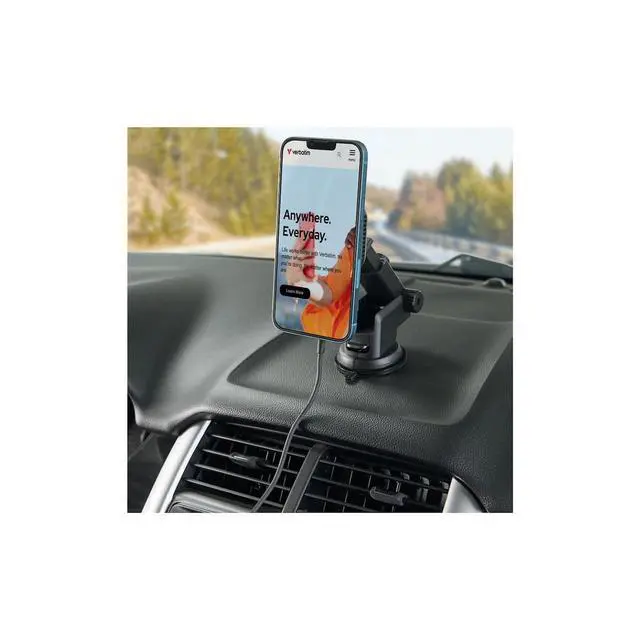Alt view image 7 of 7 - Verbatim Charge 'n' Drive Magnetic Wireless Car Charger #31862