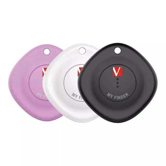 Alt view image 2 of 8 - My Finder Bluetooth Tracker for Apple iOS Black/Purple/White 3/Pack 32132