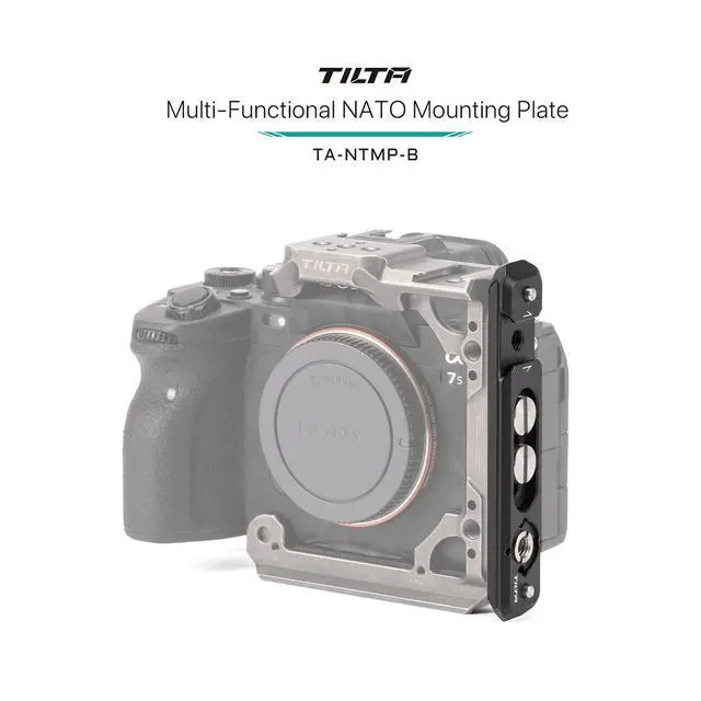 Alt view image 5 of 7 - Tilta Multi-Functional NATO Mounting Plate, Black #TA-NTMP-B
