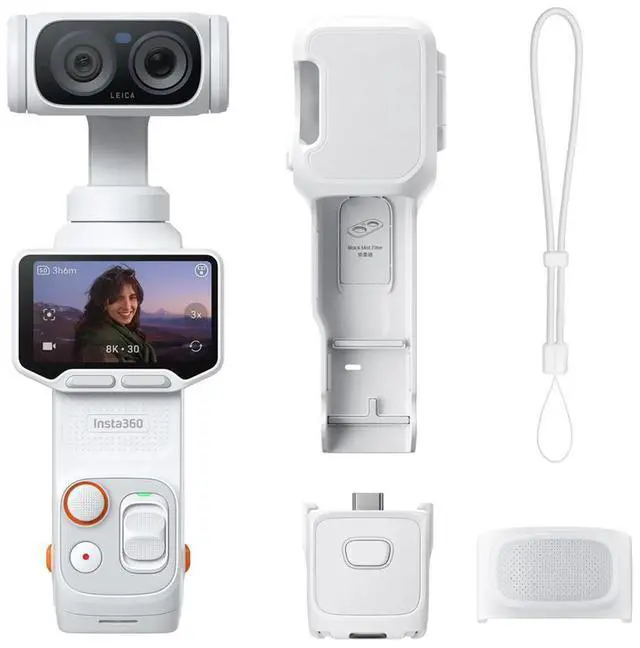 Alt view image 2 of 7 - Insta360 Luna Ultra 8K Dual-Lens Gimbal Camera Standard Combo, White #307380