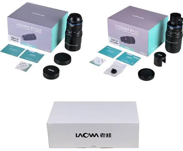 Alt view image 5 of 5 - Venus Laowa Aksen 17.5 & 45mm Ultra Macro APO 2-Lens for Sony E, Coaxial