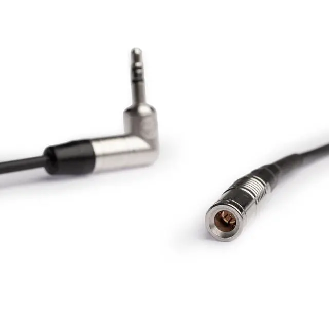 Alt view image 3 of 5 - Tentacle Sync 12" DIN 1.0/2.3 to Right-Angle Neutrik 3.5mm Mini Jack Cable,Black