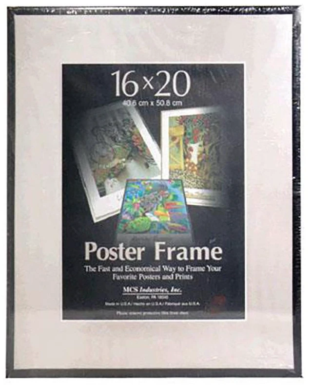 Main image of MCS Acrylic & Corrugated Back Poster Frame for a 16x20" Photograph, Black #22630