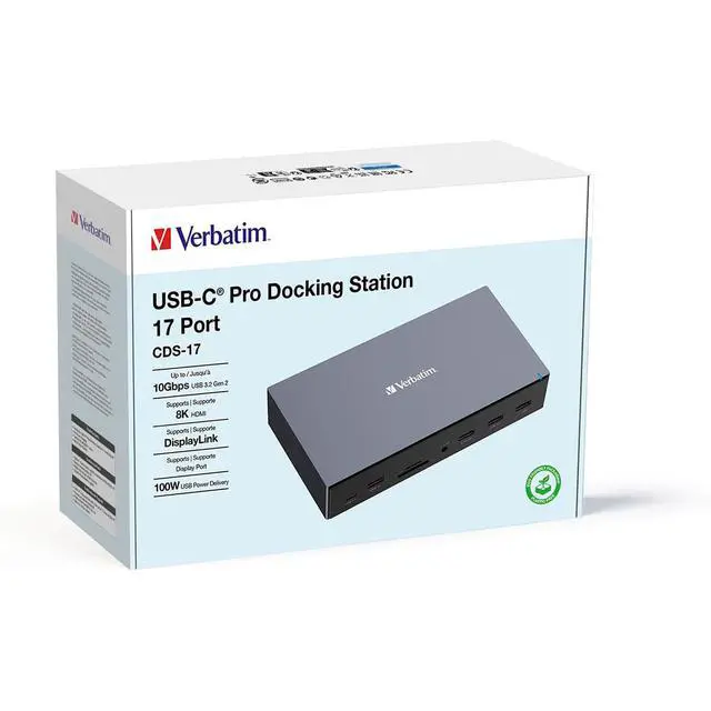 Alt view image 15 of 17 - Verbatim 17-Port USB-C Professional Docking Station 32172