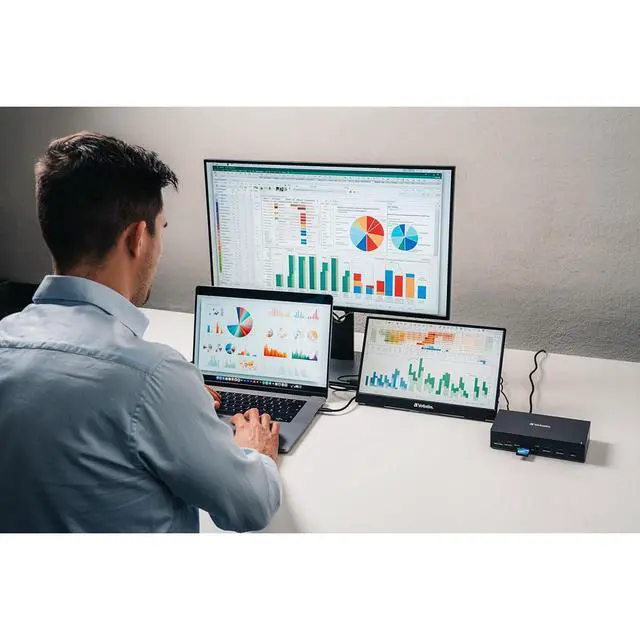 Alt view image 16 of 17 - Verbatim 17-Port USB-C Professional Docking Station 32172