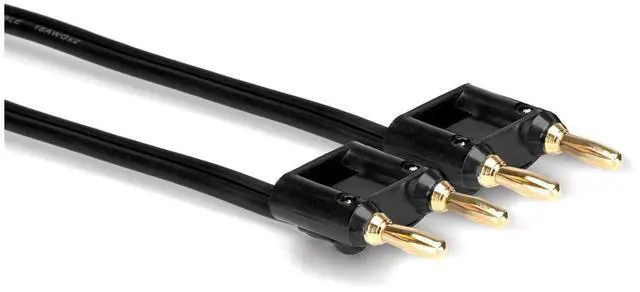 Alt view image 2 of 2 - Hosa Technology 15' Dual Banana Male to Same Speaker Cable, Black Zip Jacket